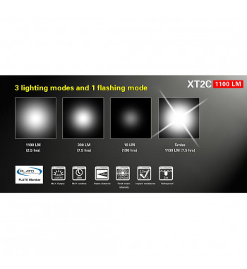 Lampe tactique XT2C LED - 1100 Lumens